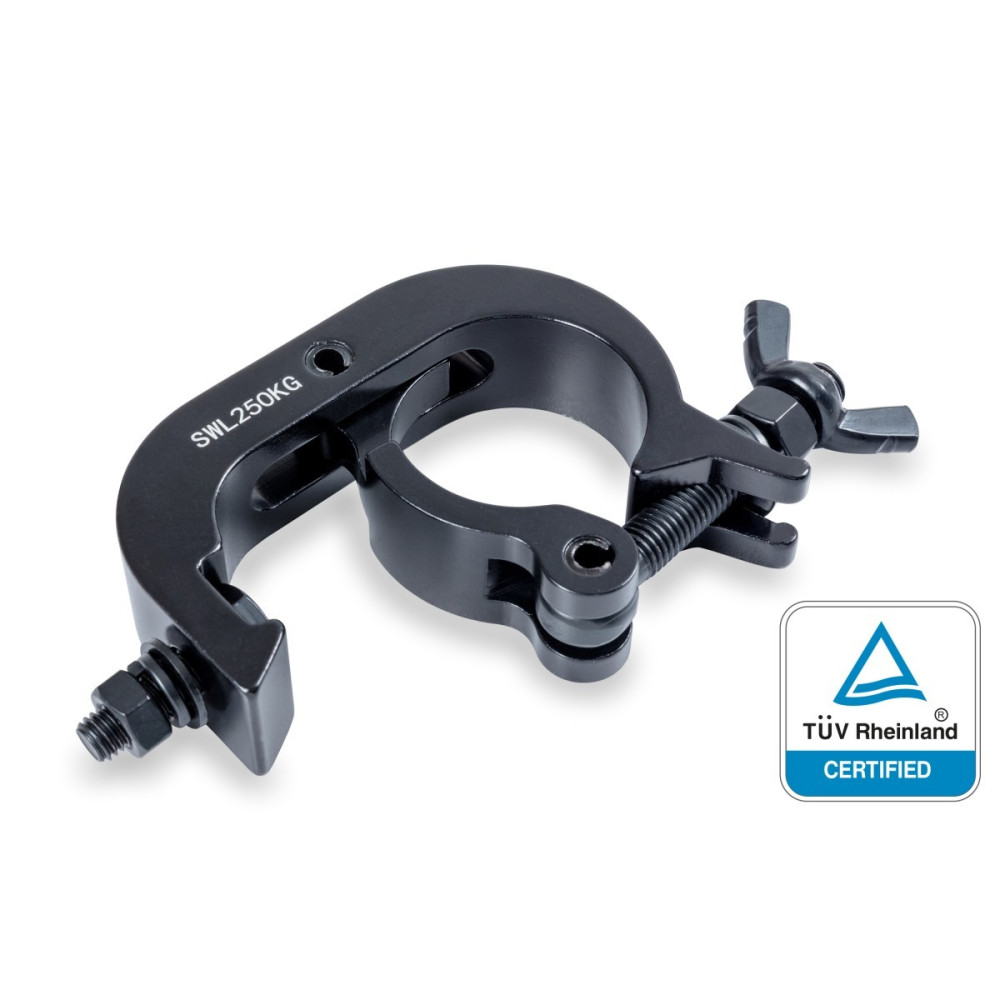 MORSETTO CENTOLIGHT CLC-52250B IN ALLUMINIO NERO DA 44-52 MM 250 KG