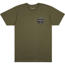 T-shirt Fender 9101293397 Stratocaster 70th Anniversary Badge Tee, Olive, S