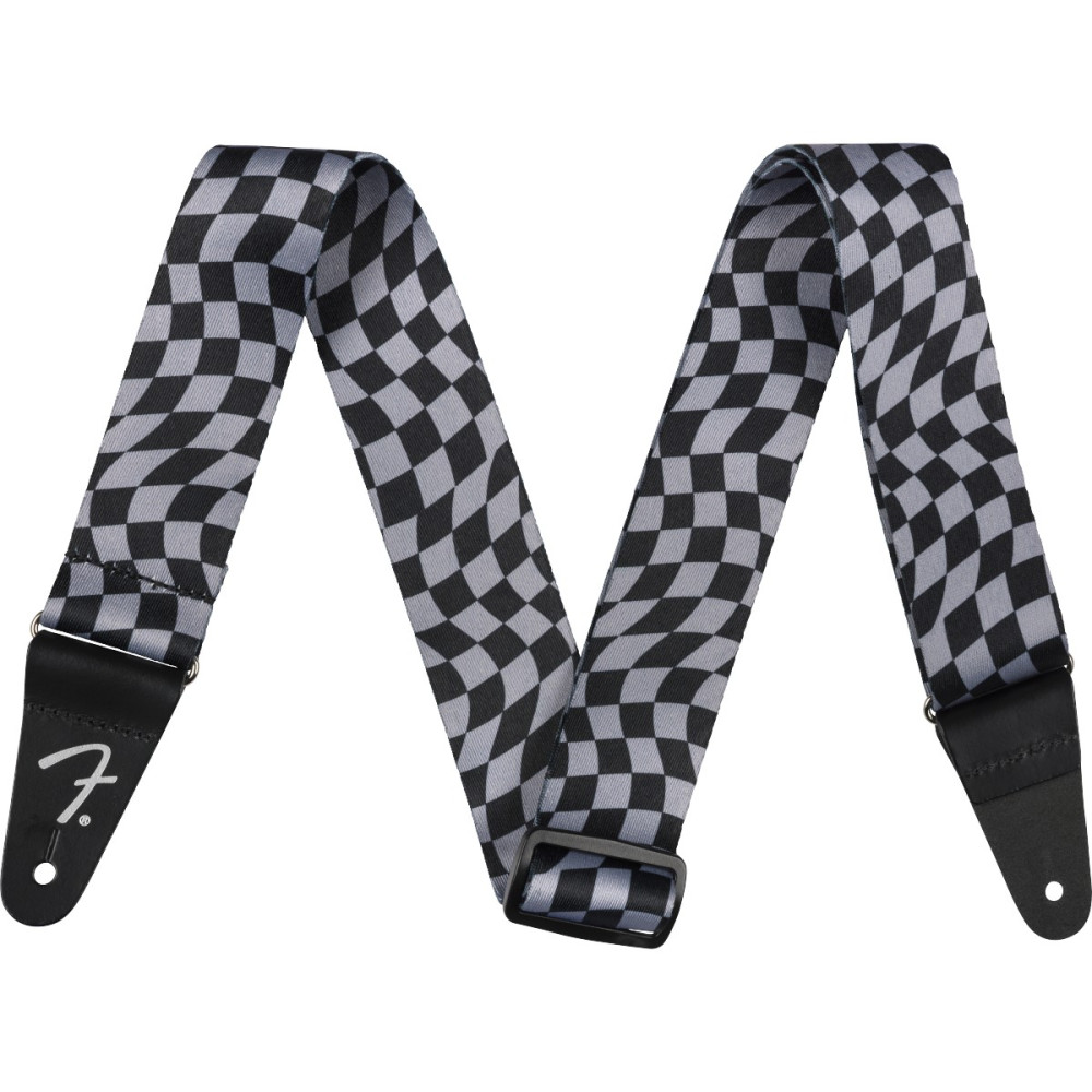 Tracolla Fender Wavy Checkerboard Polyester Strap, Gray 0990637248