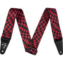 Tracolla Fender Wavy Checkerboard Polyester Strap, Red 0990637209