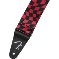Tracolla Fender Wavy Checkerboard Polyester Strap, Red 0990637209