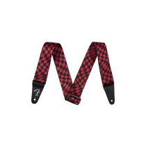 Tracolla Fender Wavy Checkerboard Polyester Strap, Red 0990637209