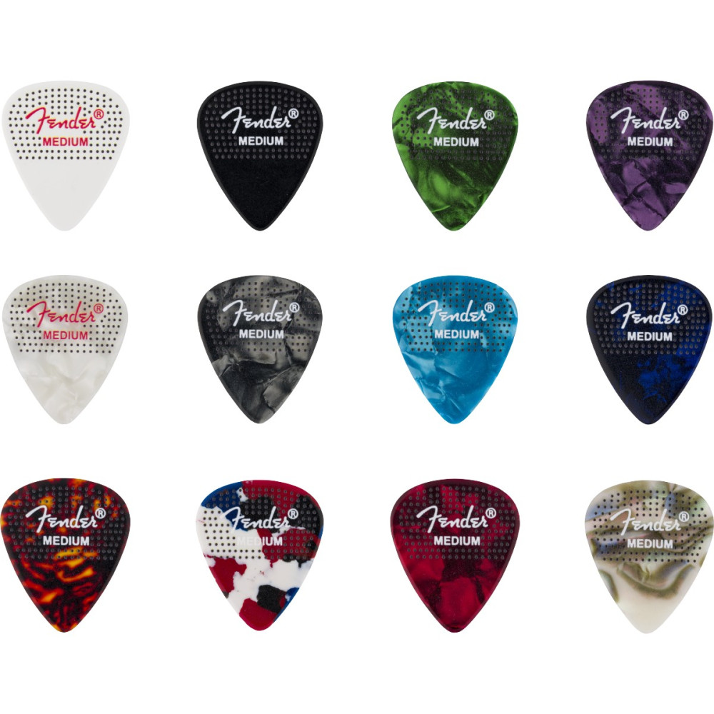 Plettri Fender 351 Dotted Celluloid Picks, 12-Pack, Medium 1980200300
