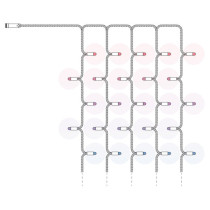 Capsule Curtain 5 x 50 RGB LED - clear