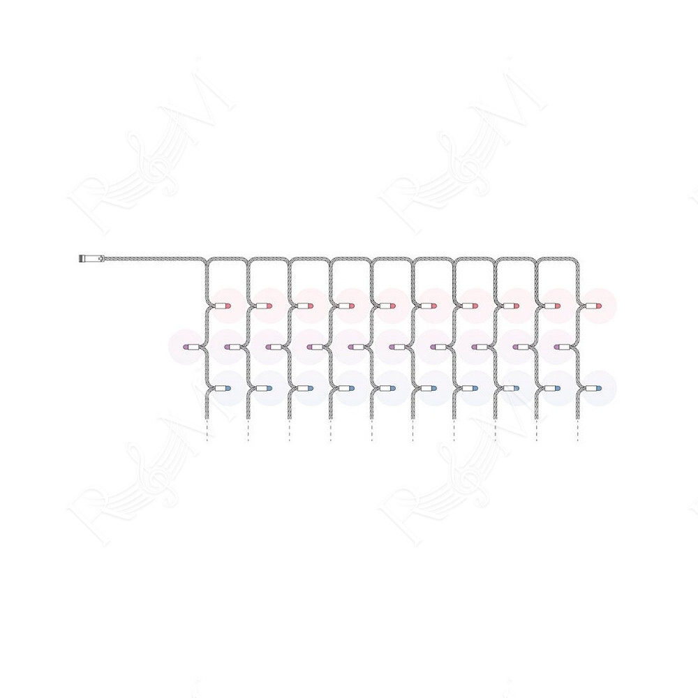 Capsule Curtain 10x25 RGB LED - clear