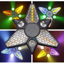 Faro LED COB Rotante 280W RGBW DMX512 Effetto Foglia