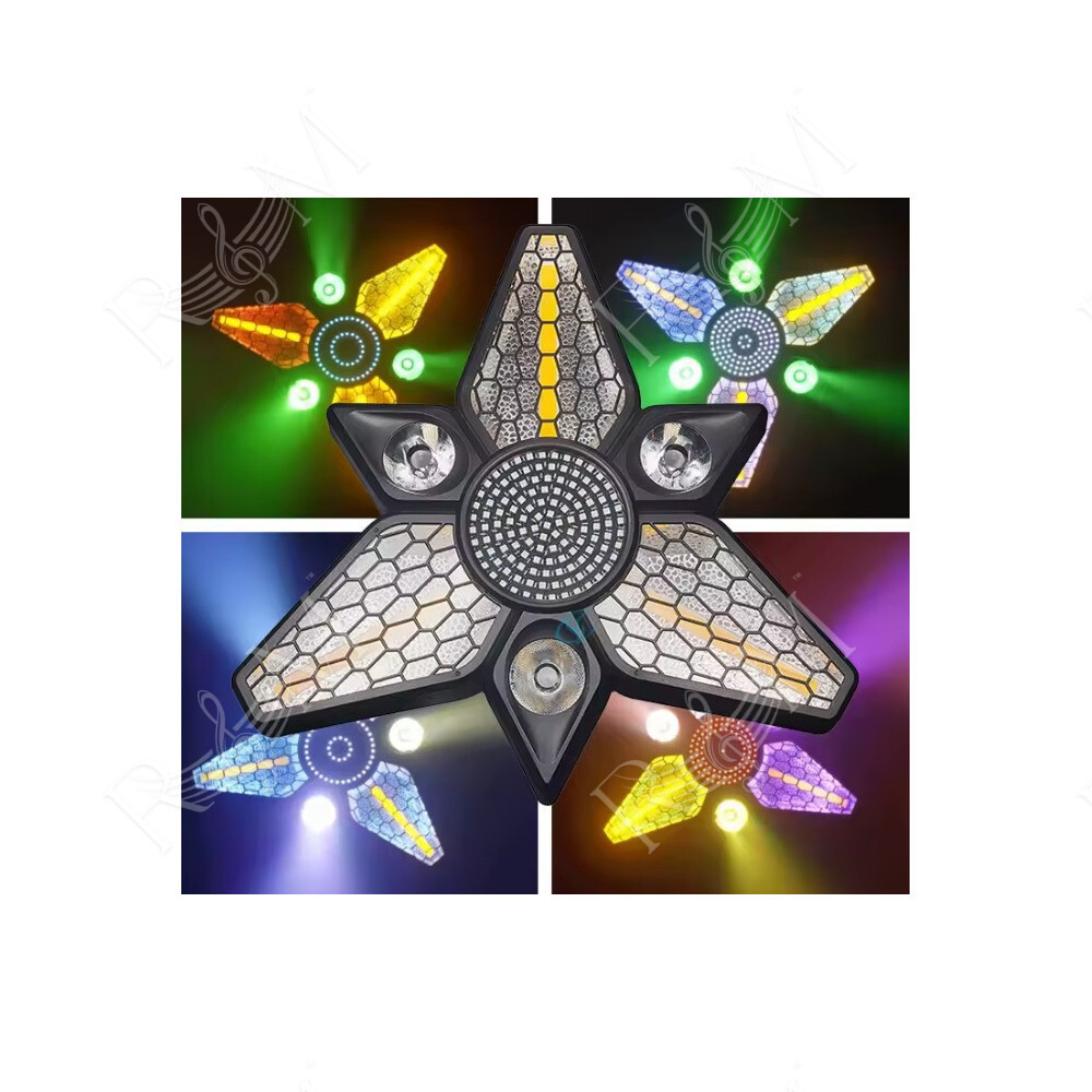 Faro LED COB Rotante 280W RGBW DMX512 Effetto Foglia