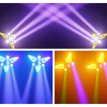 Faro LED COB Rotante 280W RGBW DMX512 Effetto Foglia