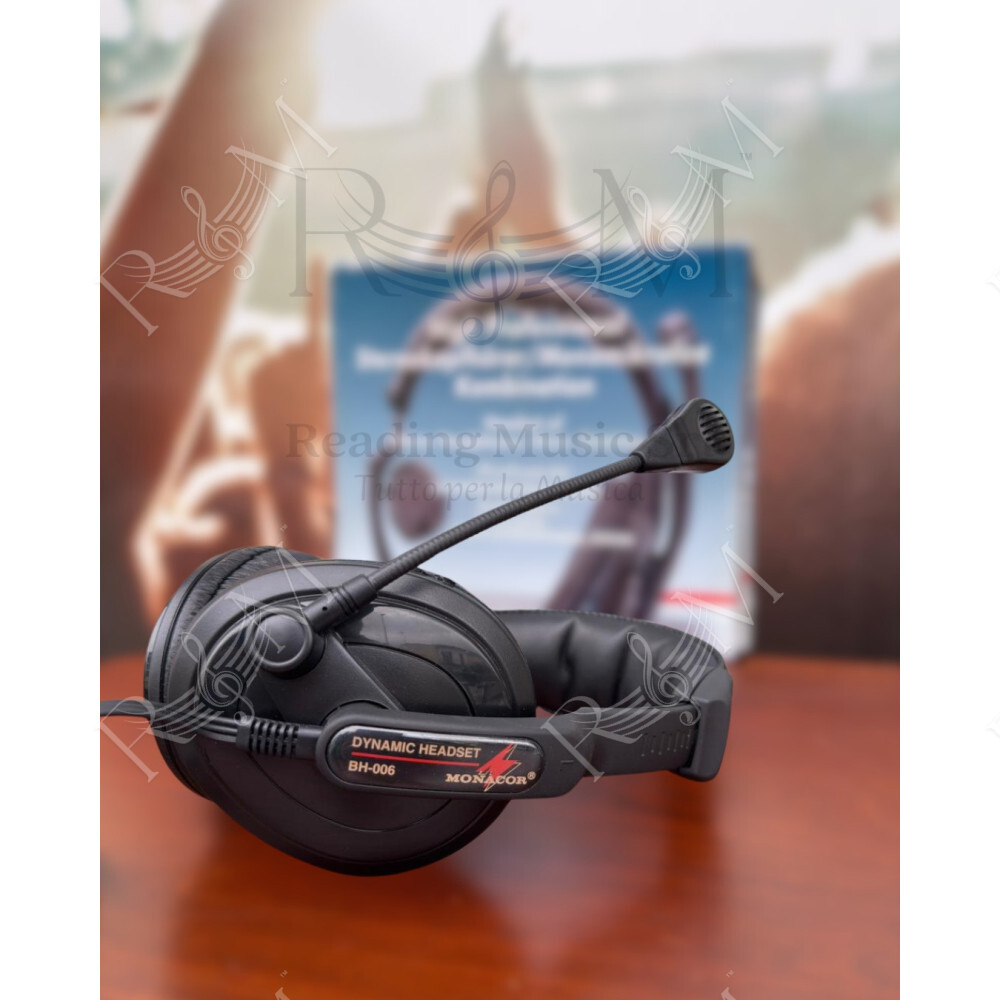 CUFFIE CON MICROFONO DINAMICO MONACOR BH-006 - Nuovo, aperto e mai usate