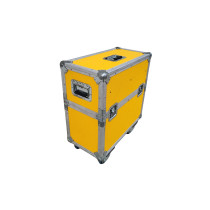 FLIGHT CASE CON RUOTE 63x31xH73cm DOPPIO SCOMPARTO E NEL COPERCHIO SUPERIORE - Usato