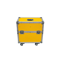 FLIGHT CASE CON RUOTE 63x31xH73cm DOPPIO SCOMPARTO E NEL COPERCHIO SUPERIORE - Usato