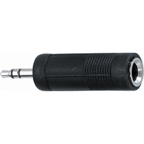 AD/16 Adattatore miniJack TRS Stereo 3.5/Presa Jack TRS Stereo 6.3