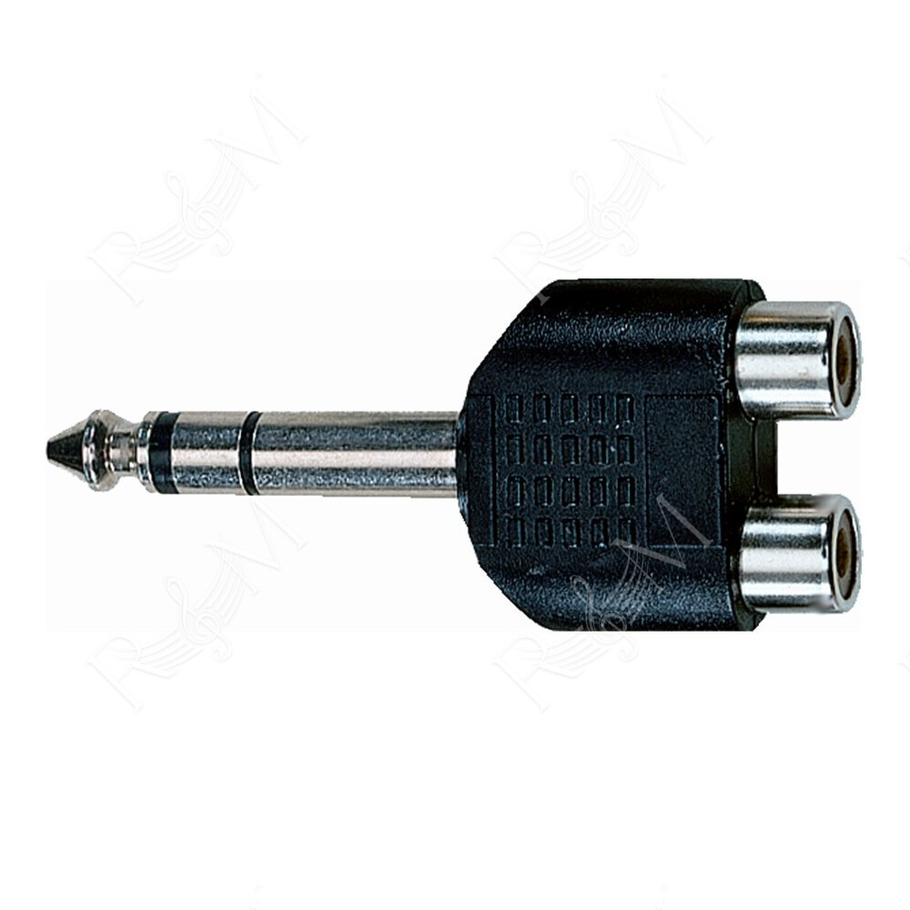 AD/272 Adattatore Jack TRS Stereo 6.3/2x Presa Phono RCA