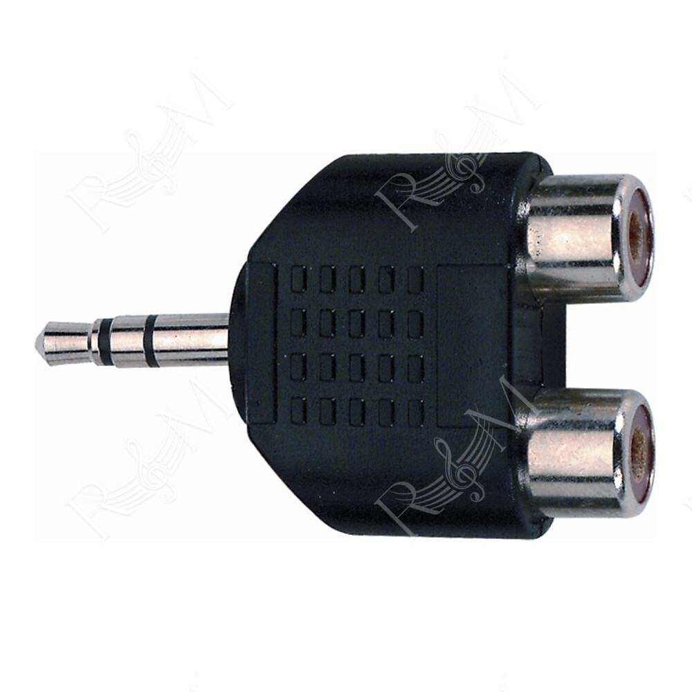 AD/273 Adattatore miniJack TRS Stereo 3.5/2x Presa Phono RCA