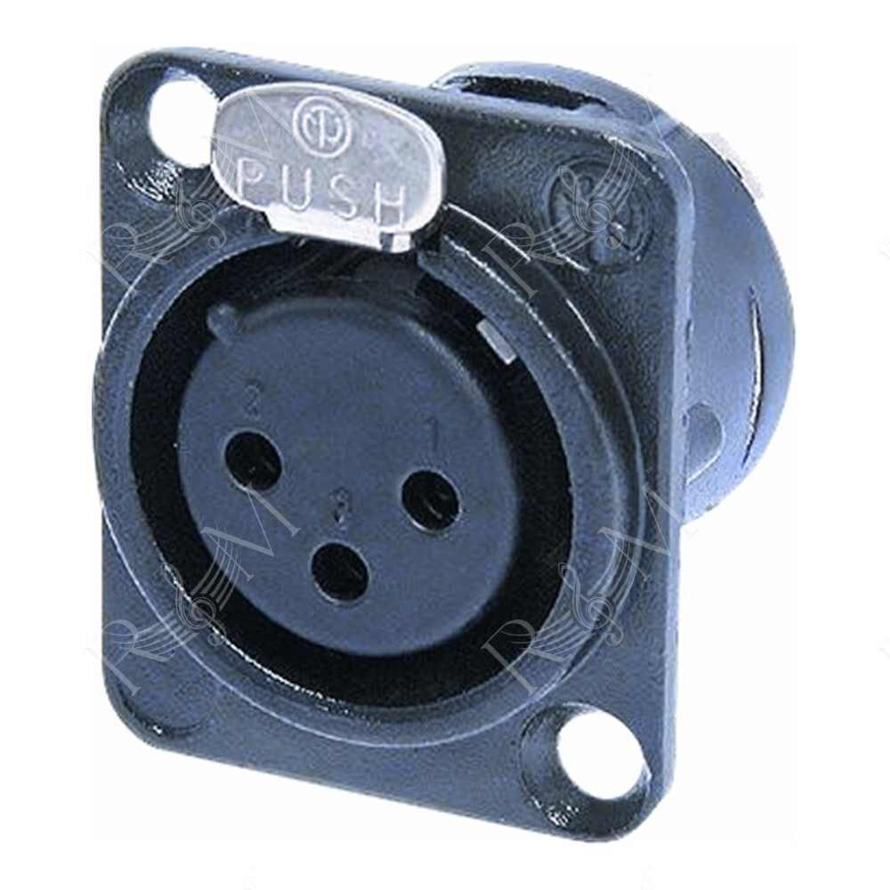 NC/352 GD XLR 3 poli femmina Neutrik (NC3FD-L-B-1)