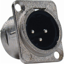 NC/353 Cannon XLR 3 Poli Maschio da Pannello Neutrik NC3MD-L-1