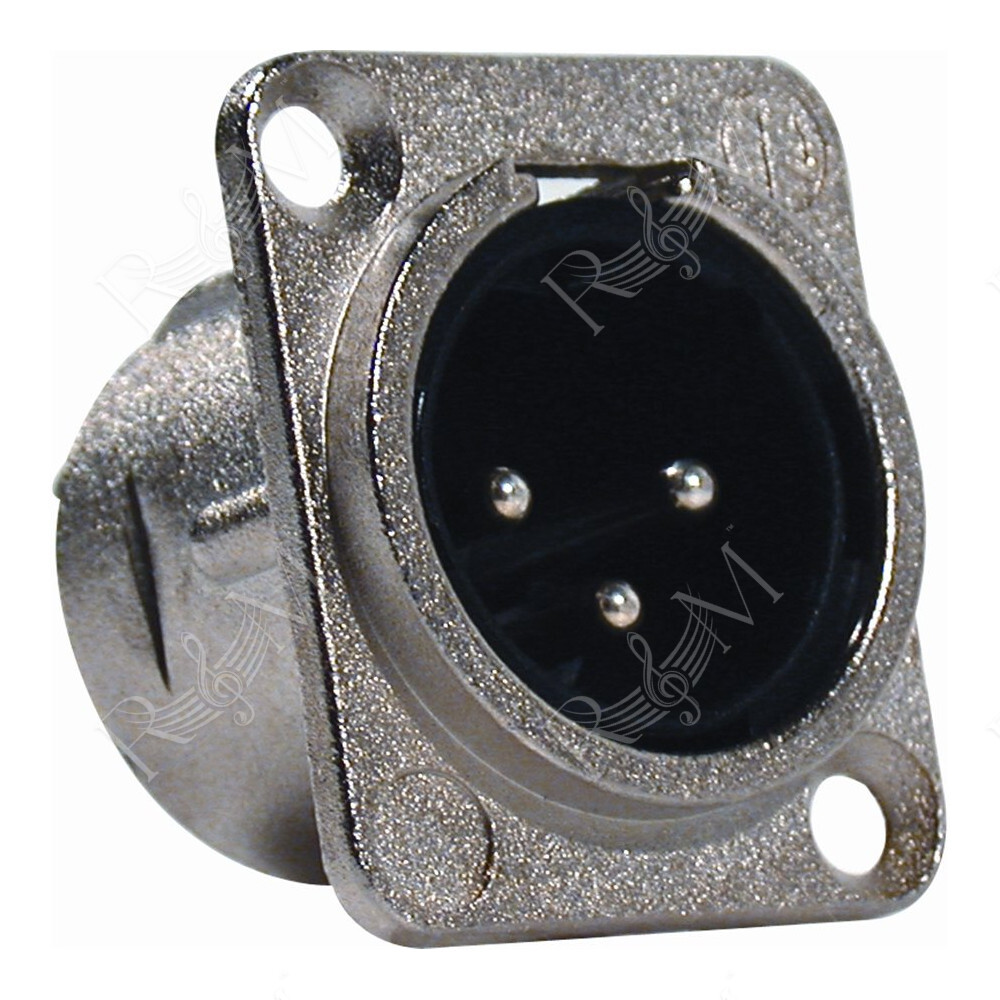 NC/353 Cannon XLR 3 Poli Maschio da Pannello Neutrik NC3MD-L-1