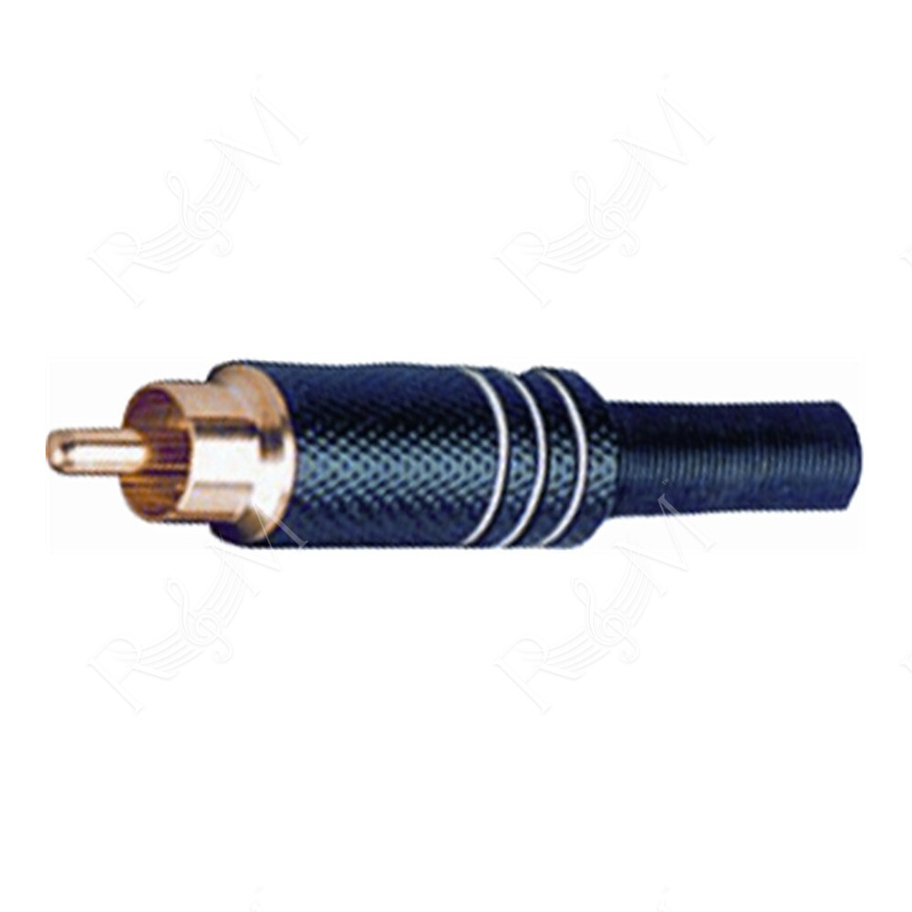 G/254 BK-WH RCA in metallo nero